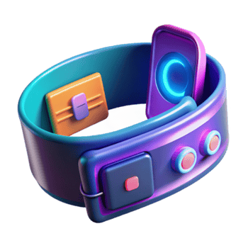 Futuristic Smart Bracelet Render, Vibrant Color Technology Illustration, Digital Gadget Design png
