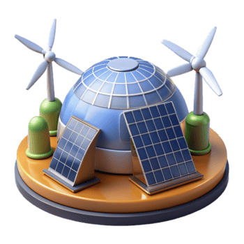 Illustration Sustainable Energy Dome Eco-Friendly Power Renewable Resource Icon png