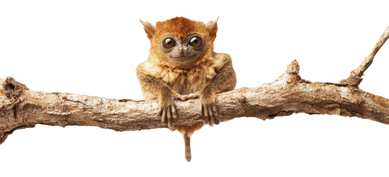 Monkey on a branch in bright light png