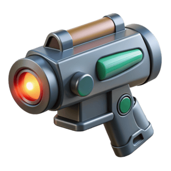 Futuristic Ray Gun Render, Sci-Fi Weapon Illustration png