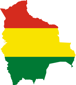 Bolivia fills with flag transparent map png