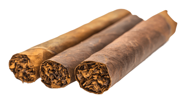 Cigars in a colorful, textured row png