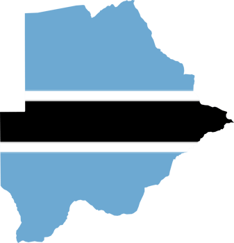 Botswana fills with flag transparent map png