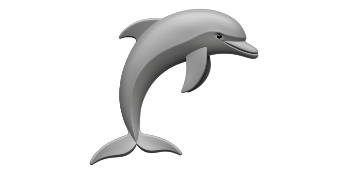Gray dolphin illustration isolated on transparent background png