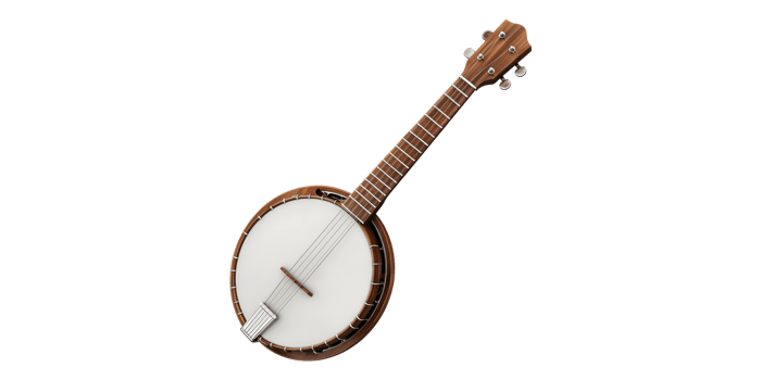 Classic banjo musical instrument isolated on transparent background png