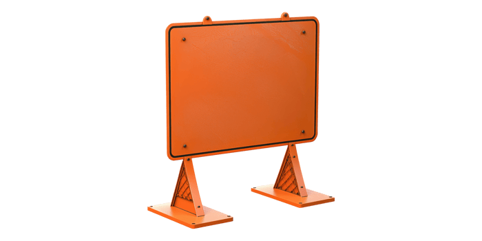 Orange traffic sign isolated on transparent background png