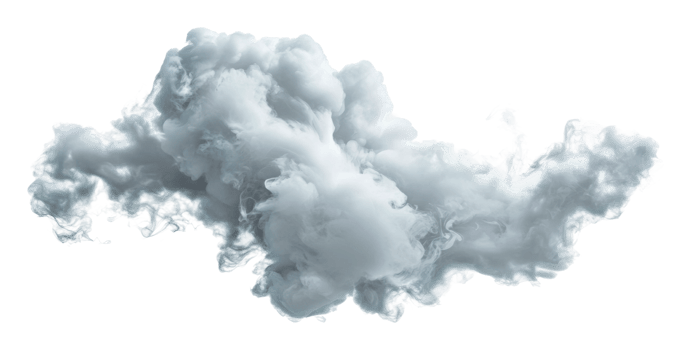 Fluffy clouds on a clear sky png