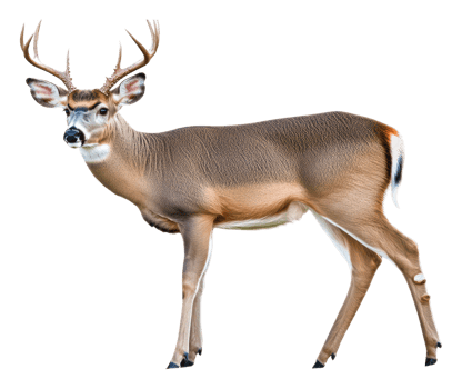 Deer standing gracefully in a natural setting png