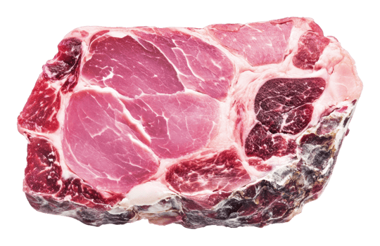 Fresh cut of meat displayed on a white background png