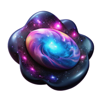 Cosmic Nebula Illustration Abstract Galaxy Swirl in Dark Space png