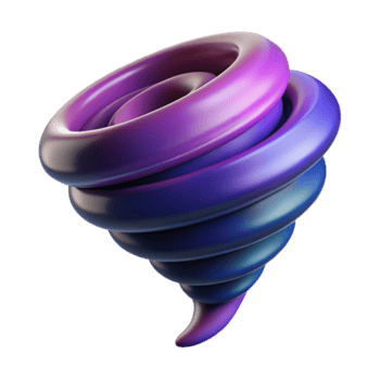 Abstract Render Purple Blue Swirling Vortex Illustration png