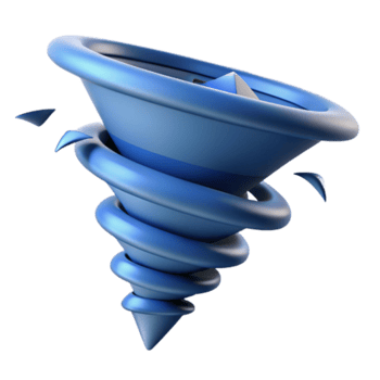 Abstract Render Blue Vortex Swirl Illustration png