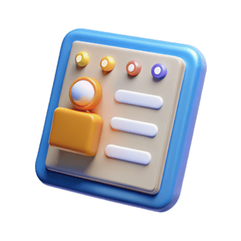 Render of a Colorful User Profile Interface Icon png