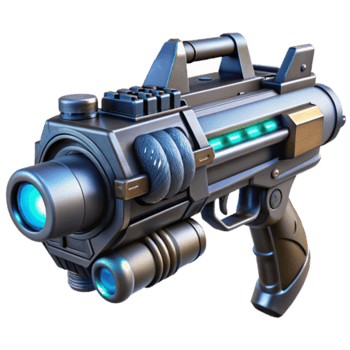 Futuristic Render of Sci-Fi Weapon Laser Gun png