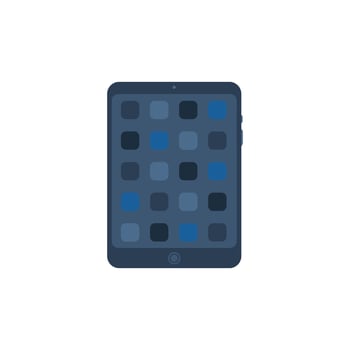 A tablet with squares on it, with a white background vector
