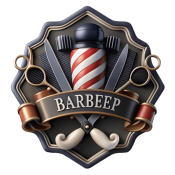 Barbershop Emblem Illustration Classic Tools and Vintage Design png