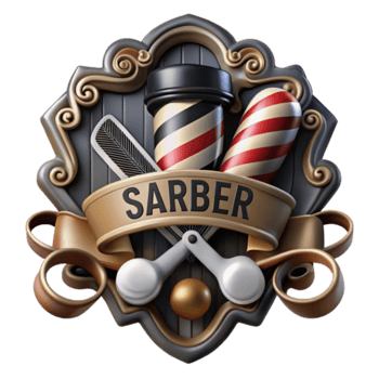 Illustration Barber Shop Emblem Design Vintage Barbershop Sign png