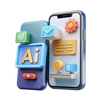 Render of AI Smartphone App Interface Illustration png