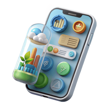 Illustration Mobile App Interface Eco-Friendly Design Sustainable Technology png