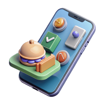 Illustration Mobile Food Ordering App Interface Design png