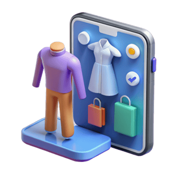 Illustration Online Shopping Mobile App Apparel Fashion Retail Ecommerce png