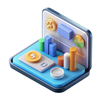 Illustration of Financial Data and Mobile App Interface png