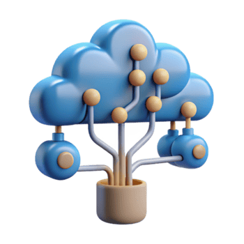 Illustration Cloud Computing Network Tree png
