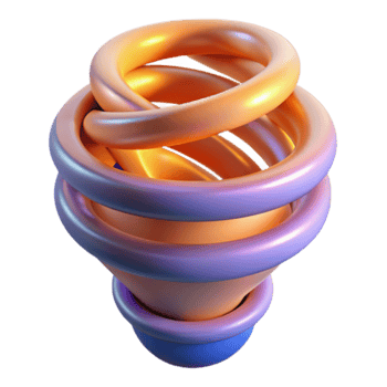 Abstract Render of Intertwined Rings, Gradient Color Spiral, Colorful Geometric Design png