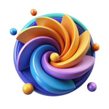 Vibrant Abstract Swirl Design Graphic Resource png