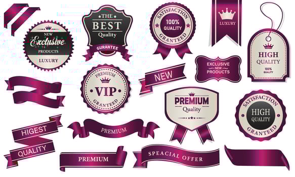 Badge , Label and Ribbon Illustration Collection. vector