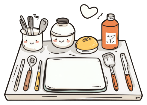 Cute Cartoon Kitchen Utensils And Ingredients Await Baking png