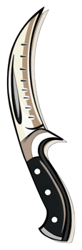 A Stylish Curved Knife Design Illustration png