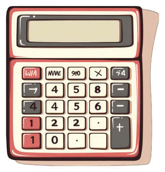 Retro Style Calculator Design Illustration png