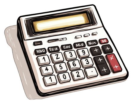 A Vintage Style Calculator Displayed Digitally png