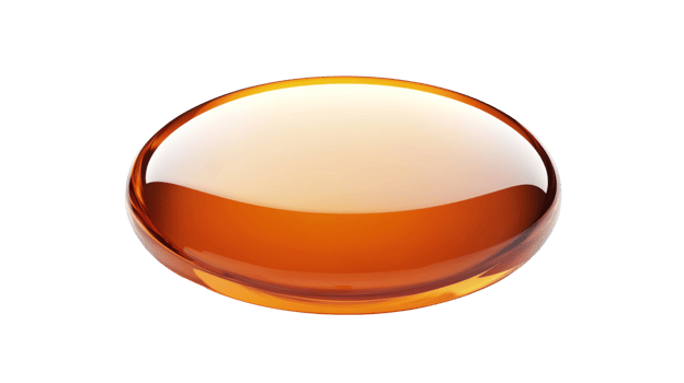 Amber Glass Sphere Reflecting Light Beautifully png