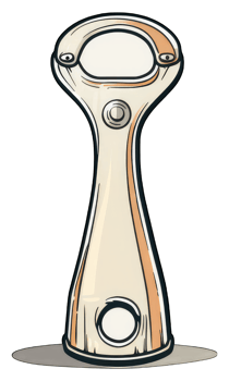 Artistic Illustration Of A Unique Bottle Opener Design png