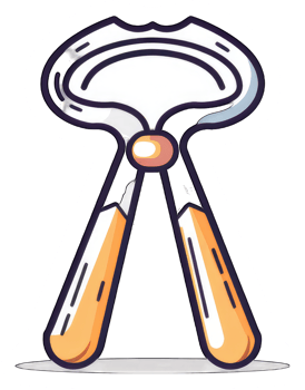 Illustration of a nutcracker tool for cracking nuts png