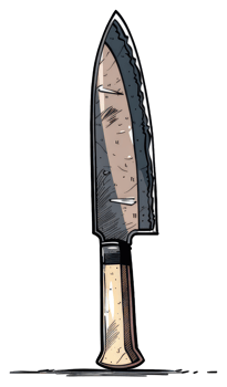 A Detailed Illustration Of A Vintage Kitchen Knife png