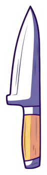 Cartoon Illustration Of A Kitchen Knife png