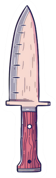 A Cartoon Illustration Of A Wooden Handled Dagger png