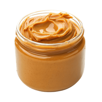 Creamy Peanut Butter in a Glass Jar. isolated png
