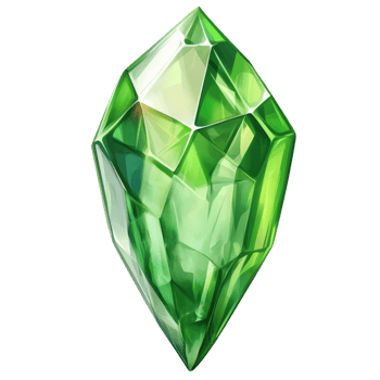 A Vivid Green Crystal Gemstone Glows Brightly png