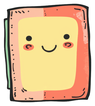 Happy Smiling Book Character Design Illustration png