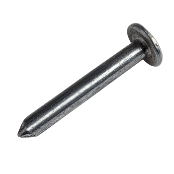 Closeup view of a single metal nail png