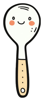Happy Cartoon Ladle Kitchen Utensil Illustration png