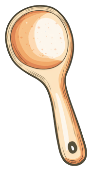 Wooden Spoon with Creamy Beige Substance png