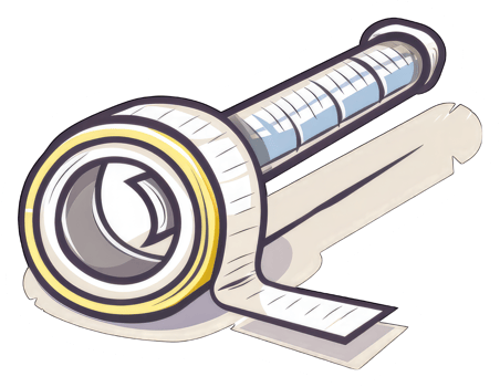 A Cartoon Illustration Of A Roll Of Adhesive Tape png