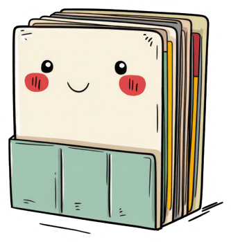 Happy File Folder With Colorful Documents Inside png