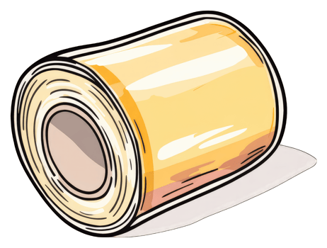 A Roll of Yellow Adhesive Tape Depicted png