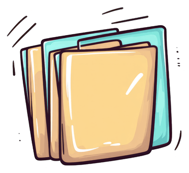 Stacked Papers Illustrating Office Organization png